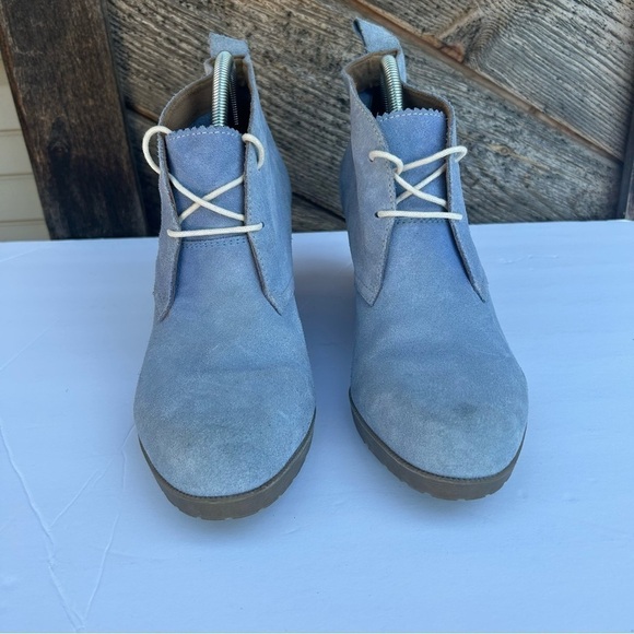 Dr. MARTENS Mandy Desert Boot Wedge in Ceramic Blue US 11 Lace Up Oxford - Picture 4 of 11